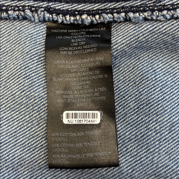 Pilcro Barrel Denim Maxi Skirt Rear Slit Pockets Jean Midi Anthropologie 26W - Picture 10 of 10